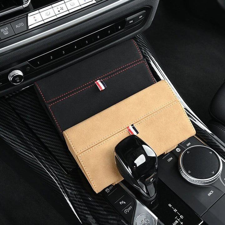 Luxury PU Leather Car Visor Sunglasses Holder