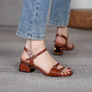 leather gladiator sandals, view 4 - MRSLM