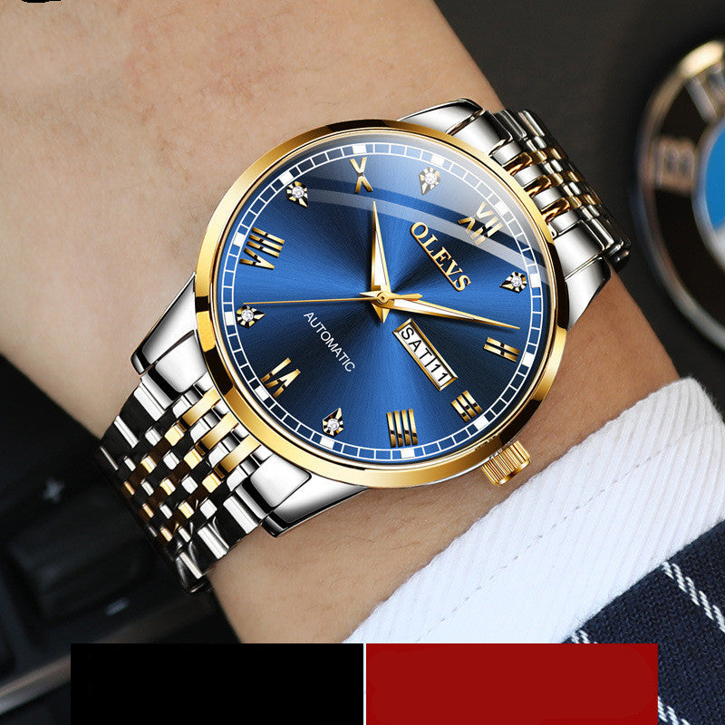 men's automatic calendar watch, view 4 - MRSLM