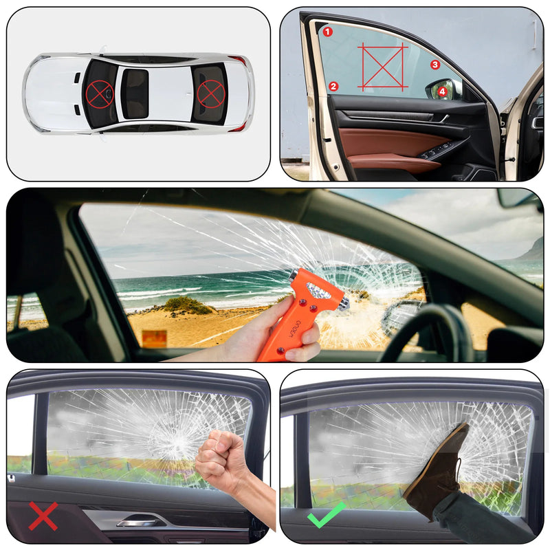 car safety hammer and seatbelt cutter, view 8 - MRSLM