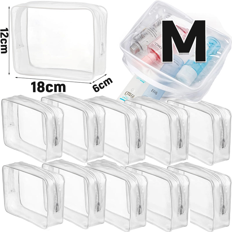 clear pvc travel makeup bag, view 2 - MRSLM