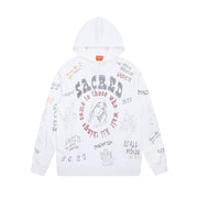 Creative printed casual hoodie, view 4 - MRSLM