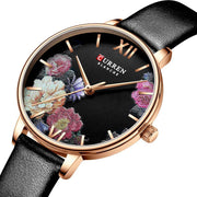 Women's quartz watch with leather strap, view 4 - MRSLM