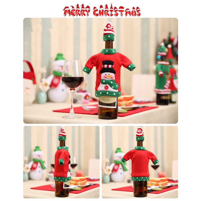 Christmas wine bottle cover, view 6 - MRSLM