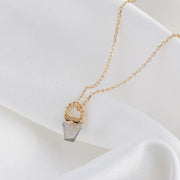 simple 925 silver geometric pendant, view 4 - MRSLM