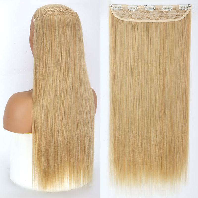 synthetic long straight clip-in hair extensions, view 14 - MRSLM