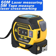 multi-function laser distance meter with tape measure, view 5 - MRSLM