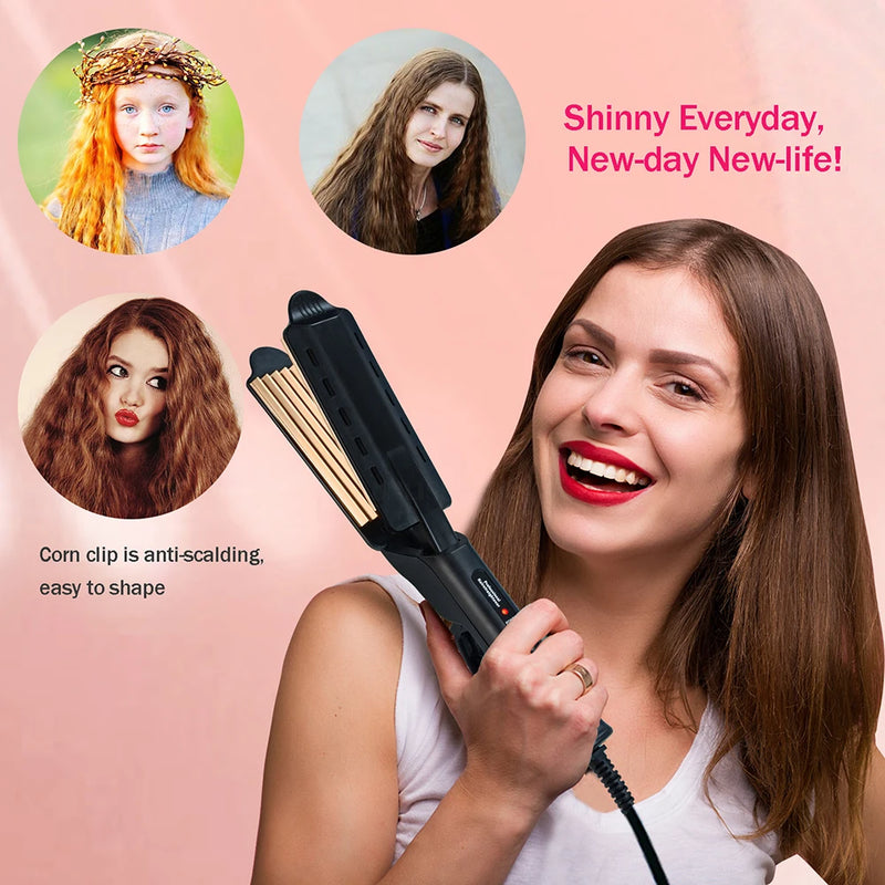 ceramic hair curler and electric hair crimper, view 5 - MRSLM