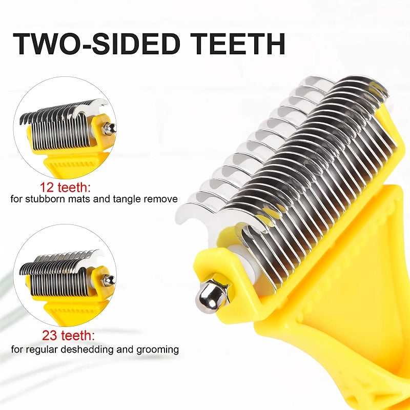 stainless steel grooming brush, view 6 - MRSLM
