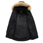 men's detachable hooded washed winter coat, view 9 - MRSLM