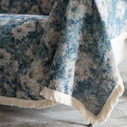 blue flower jacquard sofa slipcover, view 6 - MRSLM