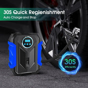 portable digital tire inflation pump with led lamp, view 5 - MRSLM