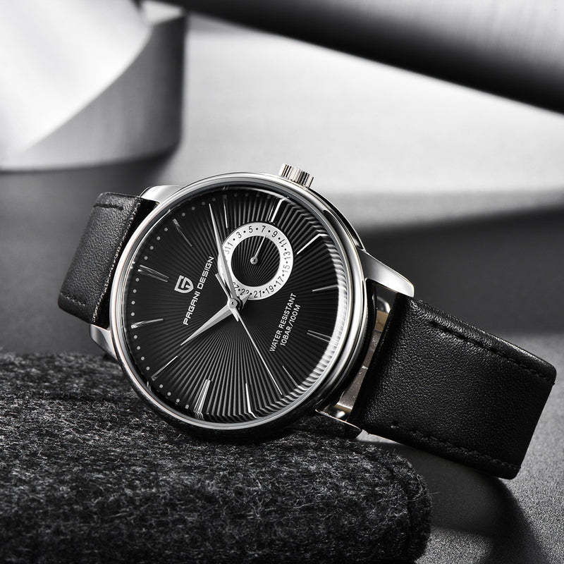 men's stainless steel quartz watch, view 6 - MRSLM