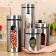 Clear glass food storage jars with airtight lid - MRSLM