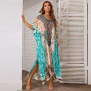 oversized flower print beach cover-up - MRSLM