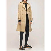 khaki windbreaker trench coat, view 3 - MRSLM