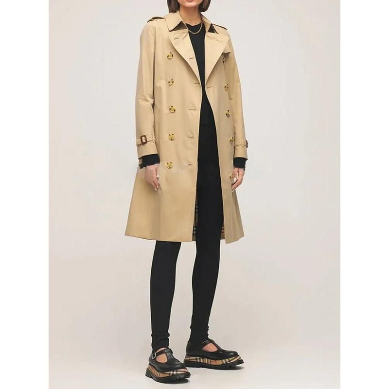 khaki windbreaker trench coat, view 3 - MRSLM