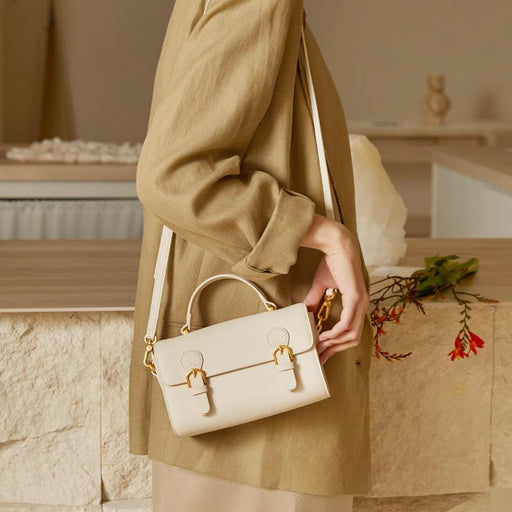 leather small square shoulder messenger bag - MRSLM