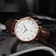 men's slim stainless steel business watch, view 7 - MRSLM