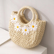 little daisy handwoven beach bag, view 7 - MRSLM