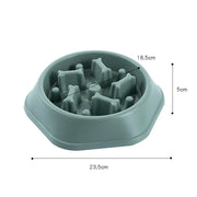 slow feeder dog bowl, view 4 - MRSLM
