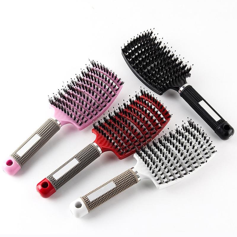 curved bristle massage comb - MRSLM