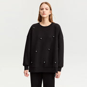 women's oversized crew neck sweatshirt - MRSLM