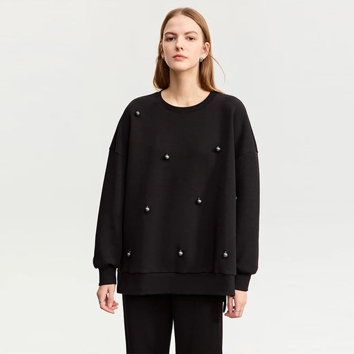 women's oversized crew neck sweatshirt - MRSLM