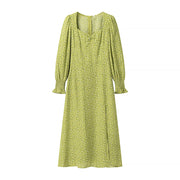 Green floral long sleeve maxi dress - MRSLM