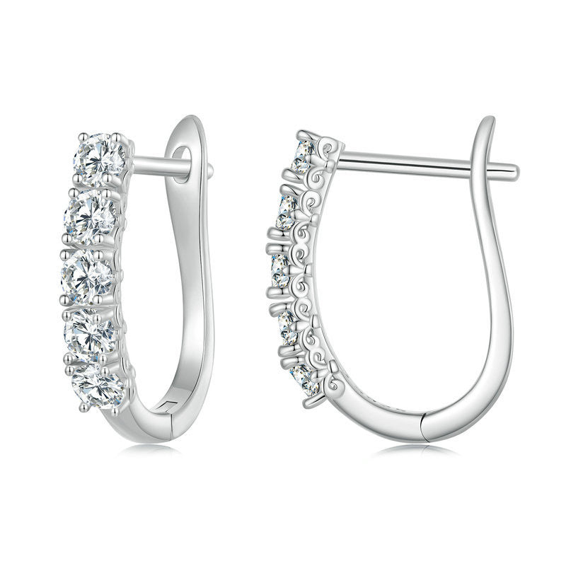 moissanite hoop earrings, view 6 - MRSLM