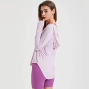 women's long sleeve UV protection yoga hoodie, view 9 - MRSLM