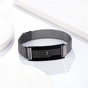 Christian cross magnetic cuff bracelet for men, view 7 - MRSLM