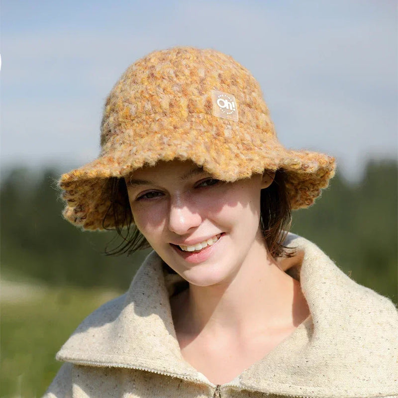 rainbow knitted wool blend beanie, view 6 - MRSLM