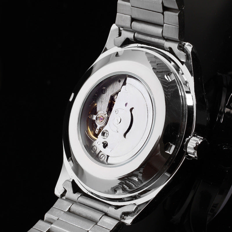 men's skeleton automatic watch, view 5 - MRSLM