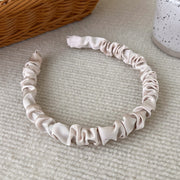 silky satin pleated headband, view 4 - MRSLM