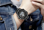 sports steel band dual display watch, view 2 - MRSLM