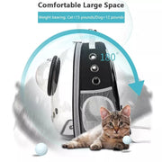 cat space capsule backpack, view 10 - MRSLM