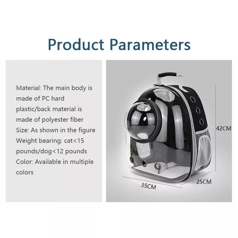 cat space capsule backpack, view 15 - MRSLM