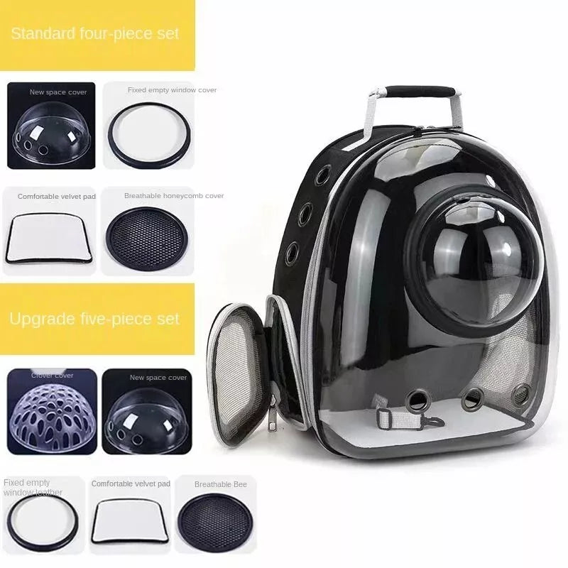 cat space capsule backpack, view 8 - MRSLM