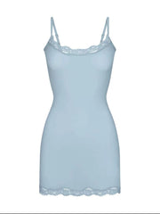 sling lace hip dress, view 10 - MRSLM