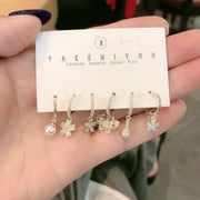 butterfly daisy flower earrings, view 2 - MRSLM