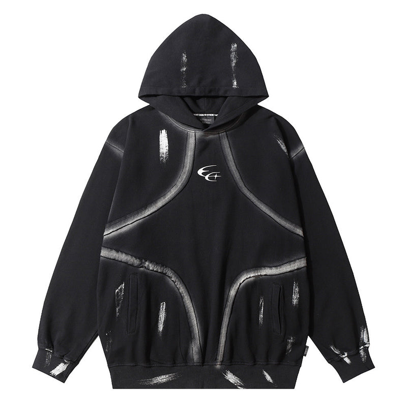 men's tie-dye patchwork hoodie - MRSLM