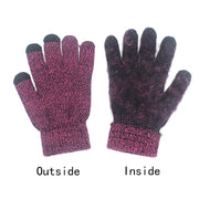 Knit beanie scarf and touchscreen gloves set, view 2 - MRSLM