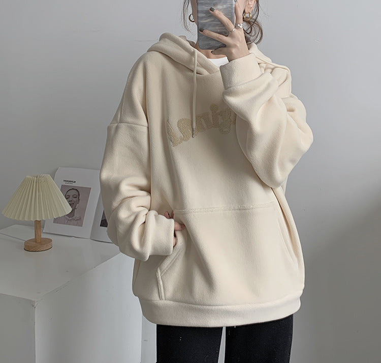 women's thick fleece hooded sweatshirt, view 5 - MRSLM