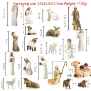 nativity manger set, view 4 - MRSLM
