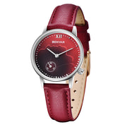 ladies quartz leather strap watch, view 5 - MRSLM