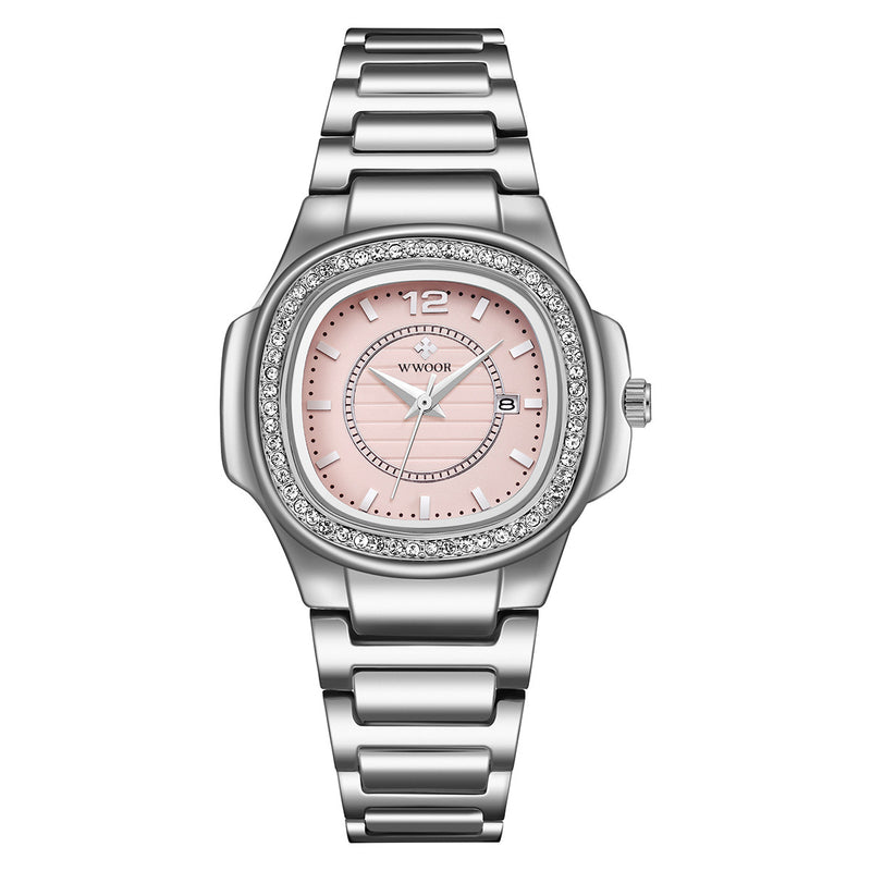 fashion quartz waterproof women's watch, view 3 - MRSLM