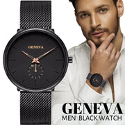 men's minimalist ultra thin quartz watch, view 4 - MRSLM
