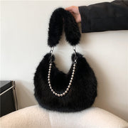 Women's fluffy plush crossbody bag, view 3 - MRSLM