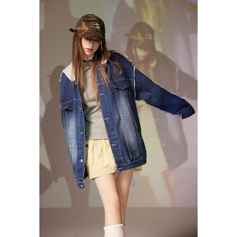 Women's hooded denim coat, view 2 - MRSLM